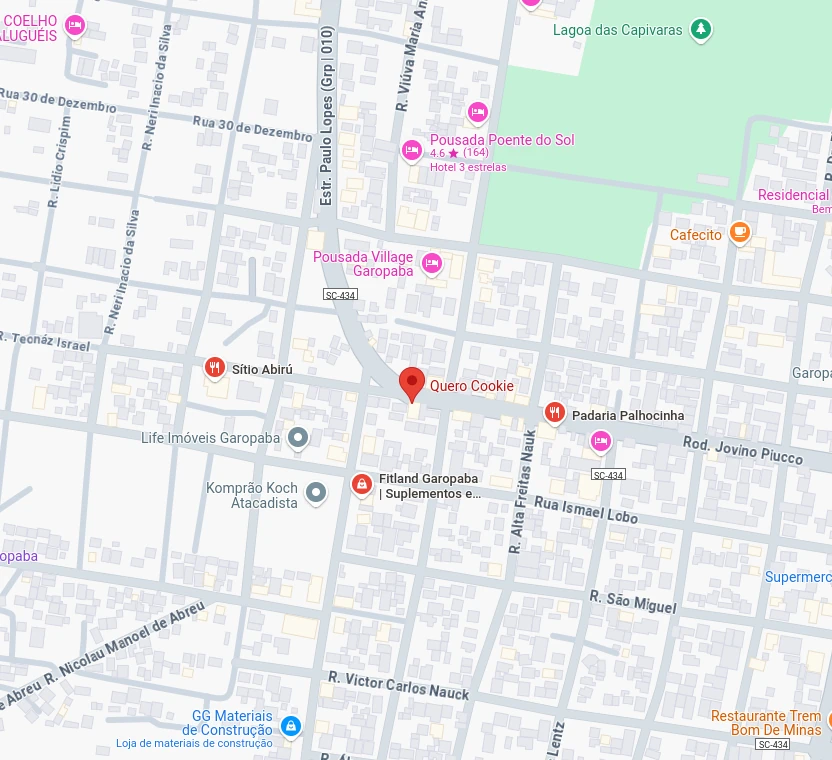 Mapa de Garopaba - Parceiros Cookii